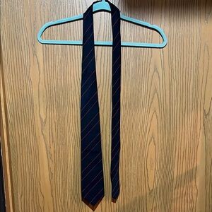 Façonnable blue and red striped 100% silk tie